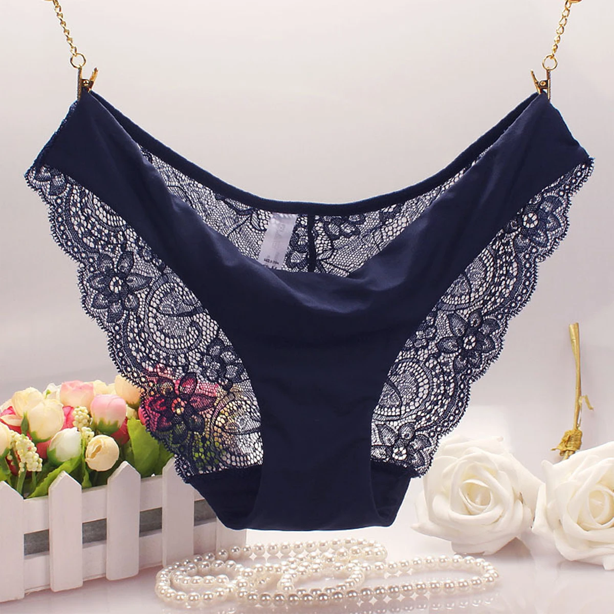 3pcs Sexy Printed Lace Panty for Women Low Waist Seamless Pants S-XXL Plus Size Lingerie & Underwear Ladies Soft Comfort Panties