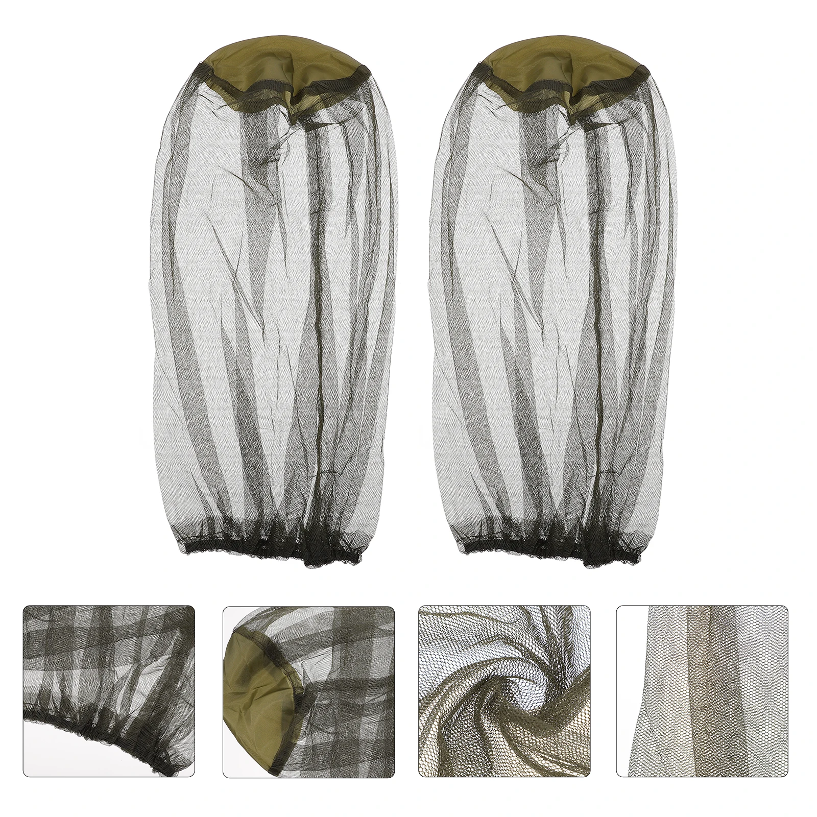 

2Pcs Anti Mosquito Caps 70D Nylon Breathable Outdoor Sun Hat for Fishing Gardening Insect Prevention Lightweight Hat for Men