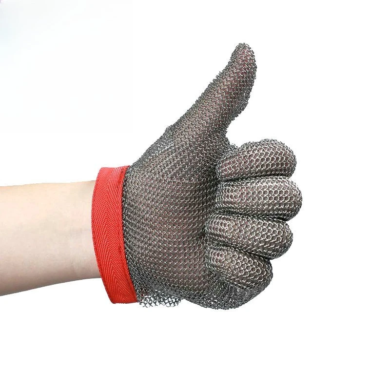

Steel wire five-finger anti-cut gloves, metal glass protective gloves, easy to clean, breathable and wear-resistant stainless