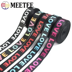 5/10Yards 25/38mm Nylon Love Webbing Tape Jacquard Bag Strap Backpack Bands Safety Belt Decorative Ribbon DIY Sewing Accessories