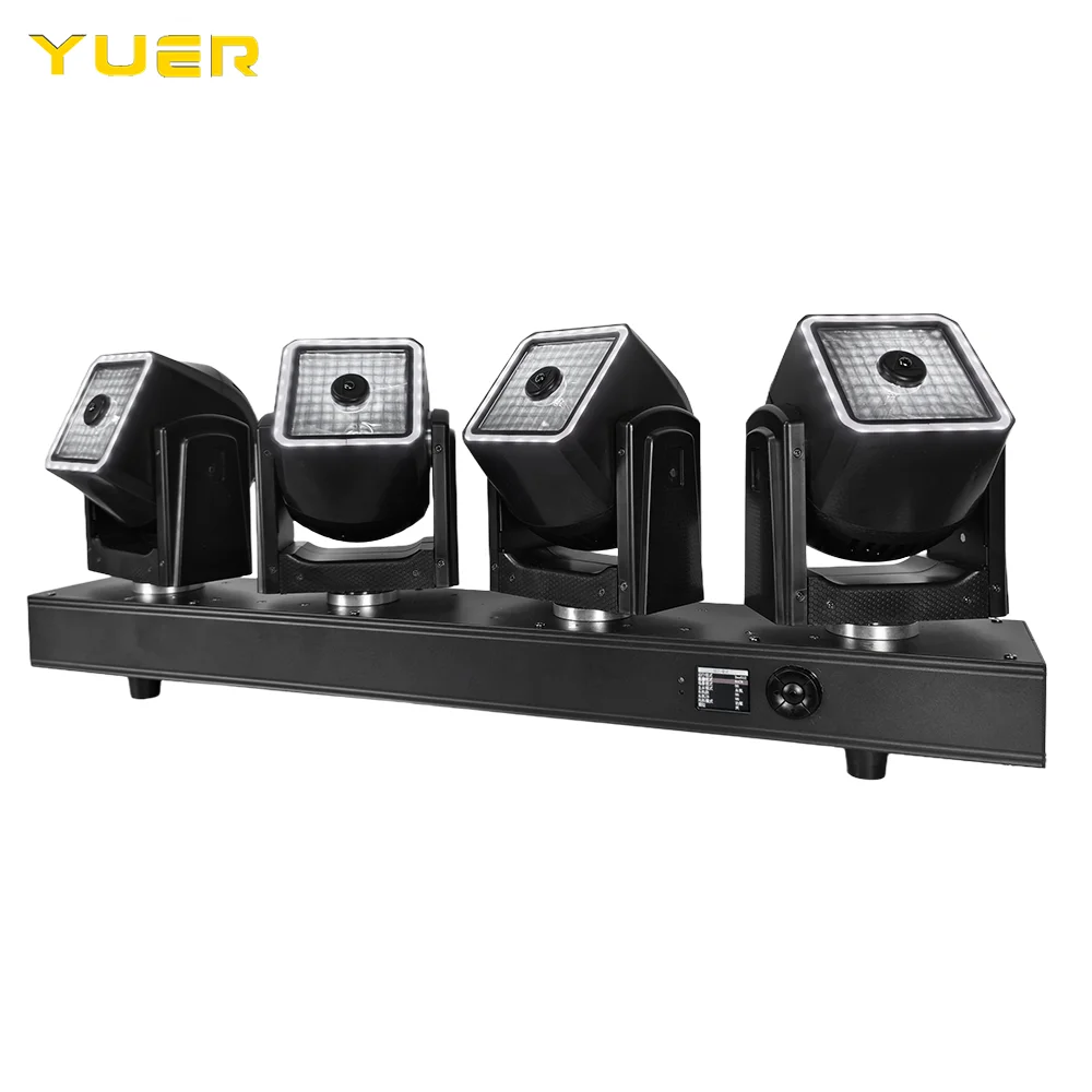 4X80W LED RGBW Infinite rotation Individual control Beam Moving head light with ring wash effect DMX512 for DJ Disco Party bar