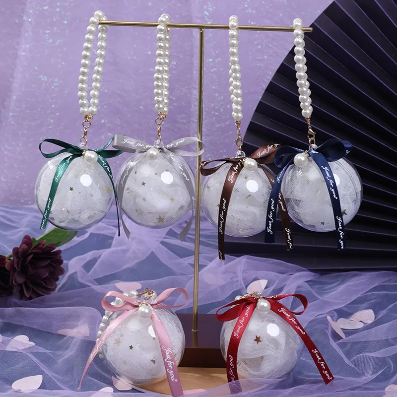 

20/30Pcs Transparent Acrylic Plastic Ball Candy Boxes Circular Gift Packaging for Wedding Baby Shower Party Favors Supplies