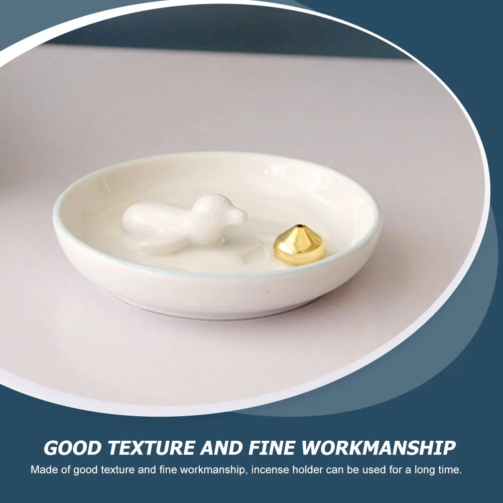 

Unique Animal Shape Incense Burner Tray Vintage Style Ceramic Incense Stick Holder Desktop Home Office Decoration