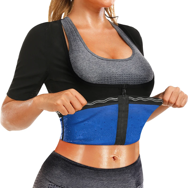 Sauna Shirt for Women Weight Loss Sauna Suit for Women Waist Trainer Sweat Vest Workout Weight Body Shaper