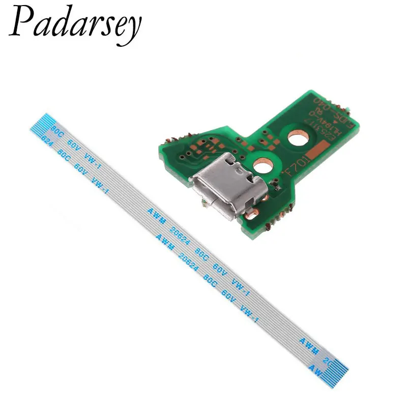 Padarsey JDS-040 12-pin Micro USB Charging Port Socket Board PCB Module Replacement for Sony PS4 Pro Slim Controller