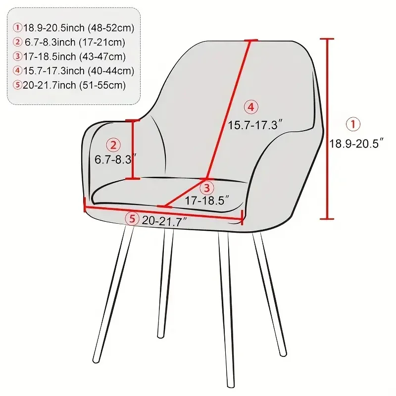 1/4pcs Jacquard High Arm Chair Cover Stretch Anti-dirty Dining Chair Slipcover Office Armchair Protector Living Room Wedding