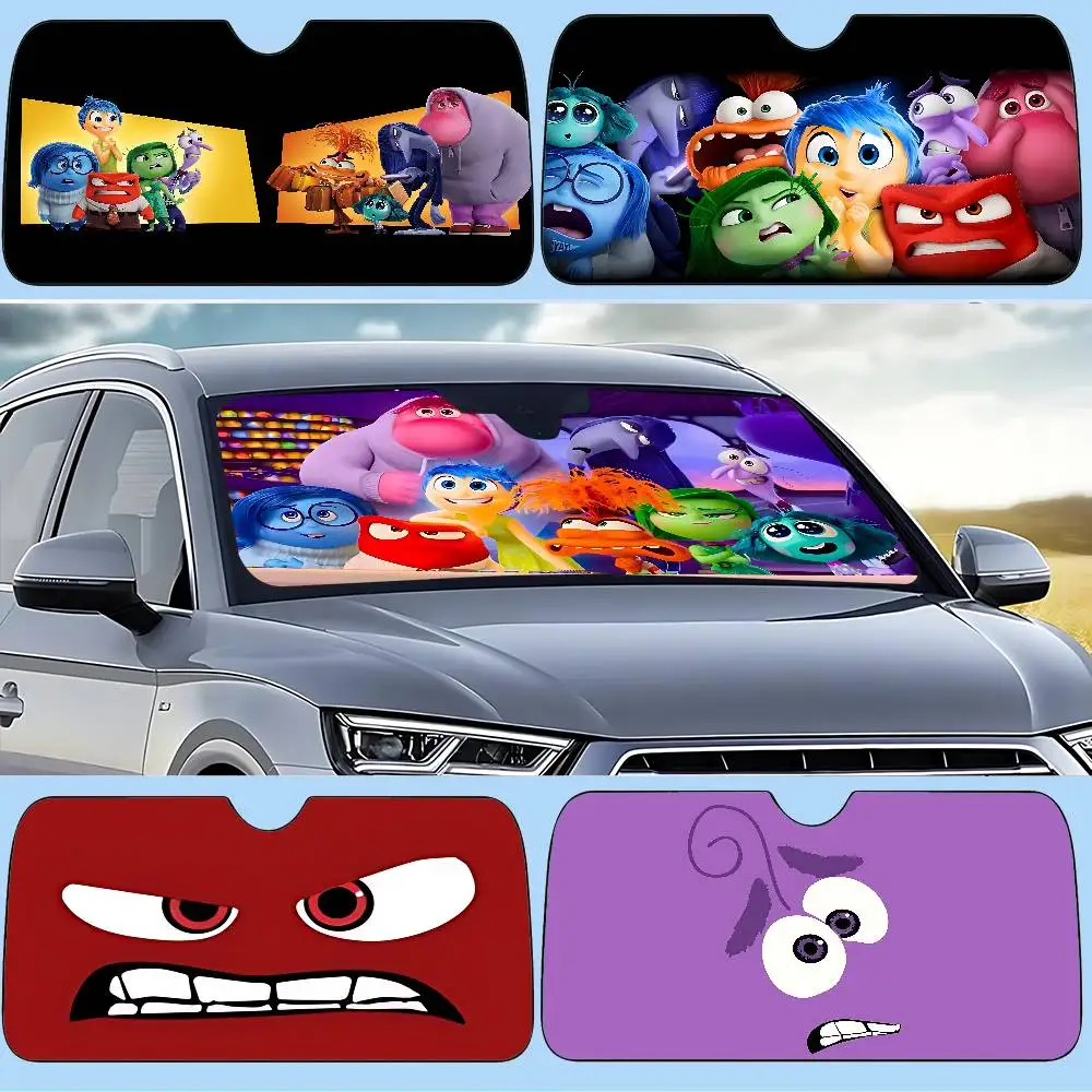 Cute I-inside Out Car Sunshade Curtains 130x70cm Car SunShade Windshield Cover UV Protection Auto Visor Accessories For Cars