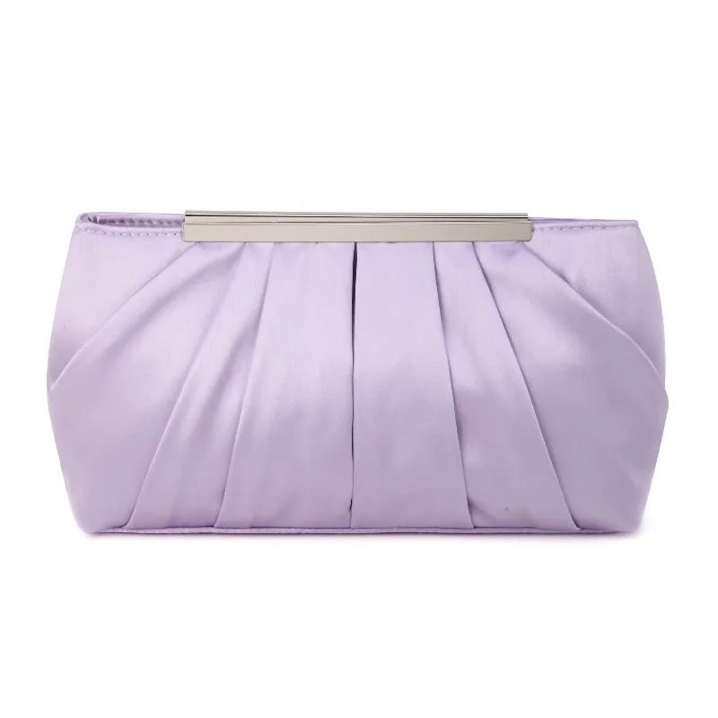 Classic Ita Bag Pleated Banquet Formal Dress Clutch Pure Color Wedding/prom/cocktail Dinner Party Evening Bags Bolsos Chch