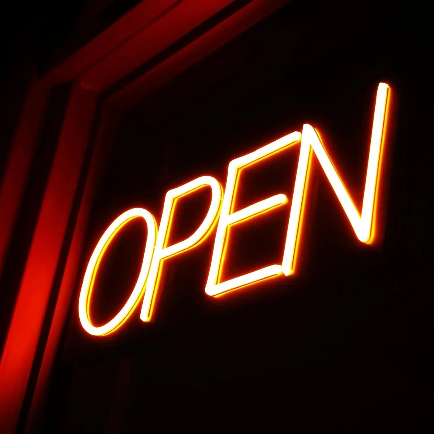 Open LED Neon Sign for Business Storefront Window Glass Door Retail Shop Store Bar Salon Restaurant Commercial Decoration