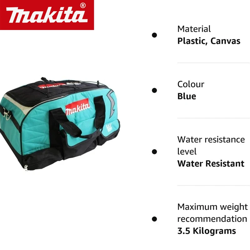 Makita 831278-2 Large Bag Wear Resistant One Shoulder Tool Kit Strong Load-bearing Capacity Lock Buckle Design