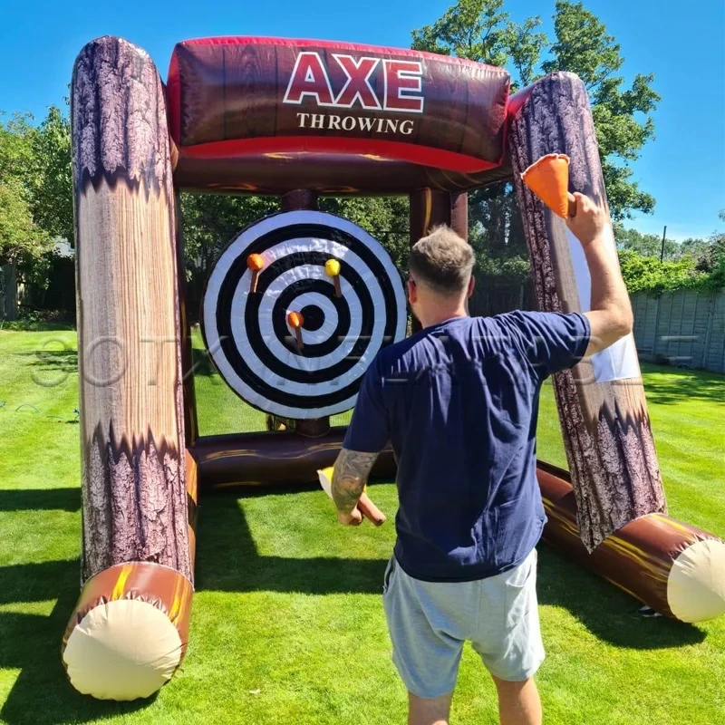 Dart Sticky Cage Rushed Interactive Competition Inflatable Axe Throwing Games Carnival Sports Athletic Target Shoot Throw Toss