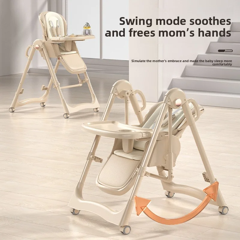 كرسي مرتفع للأطفال قابل للطي، كرسي تغذية للرضع متعدد الوظائف مع صينية، مقعد معزز للأطفال الصغار قابل للتعديل