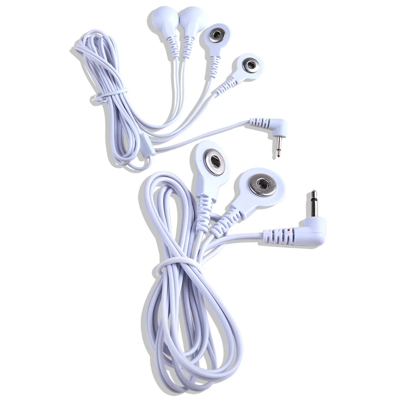 

2.5mm Electrode Cable 2/4 Pin Connectors TENS Electrotherapy Lead Wires for Acupuncture Muscle Stimulator Therapy Massager