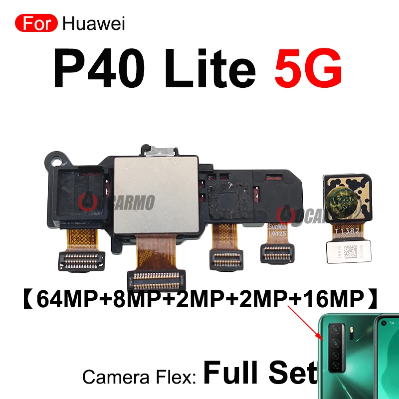 لهواوي P40 لايت 4G 5G الكاميرا الرئيسية الخلفية الأمامية والواسعة كاميرات عمق الماكرو فليكس كابل إصلاح أجزاء