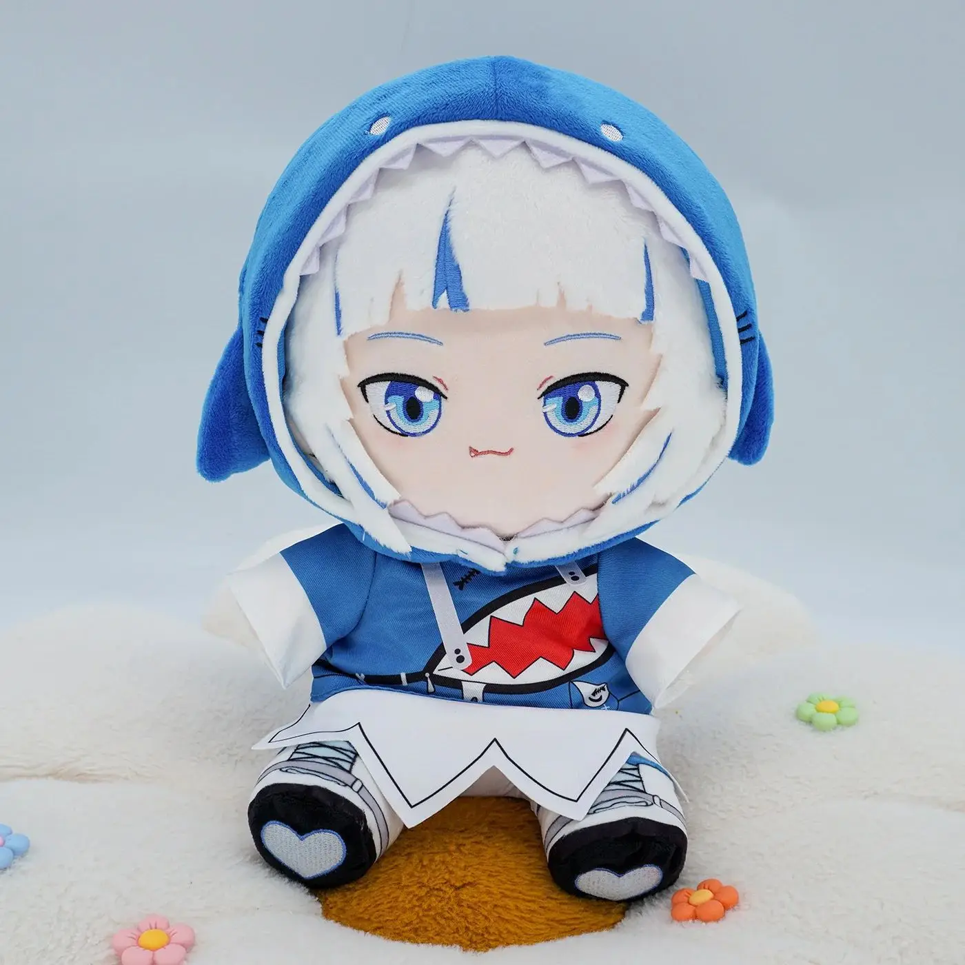 Leuke Gawr Gura Knuffel Anime 20CM Cosplay Shark Zachte Pop Plushie Figuur Kerstcadeau