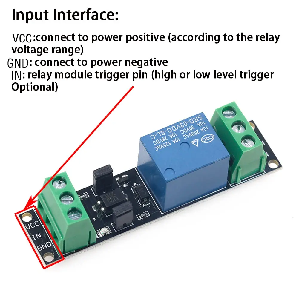 3V 1 Channel Optocoupler Relay Module High Low Level Trigger Stable Performance Wide Compatibility for Arduino Industrial Use