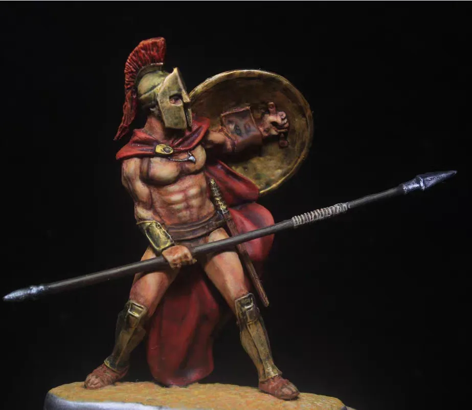 Ancient Greek Heroic Figure Spartan King Leonidas Tin Metal Ancient Soldier Model Office Collection Memorial Gifts