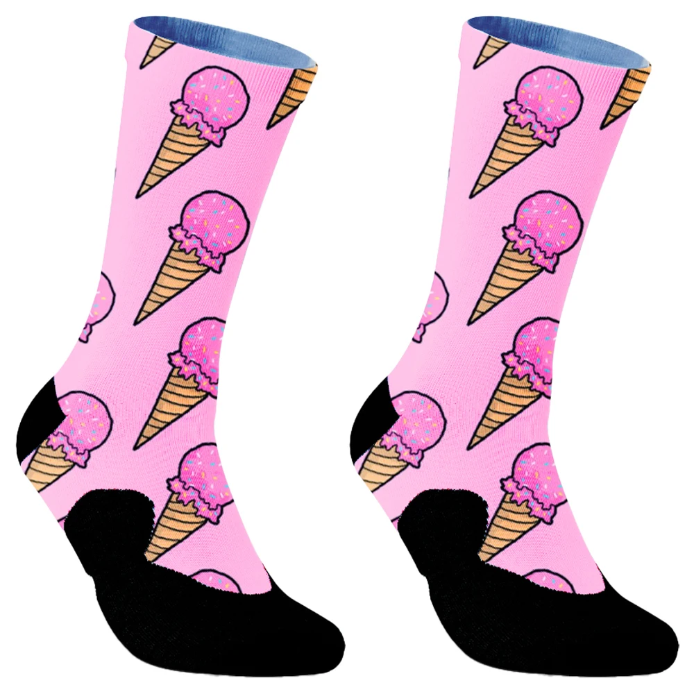 Chaussettes unisexes en coton Street Chips, chaussettes optiques standard, chaussettes fantaisie amusantes, chaussettes de skateboard pour adolescents, chaussettes décontractées pour femmes