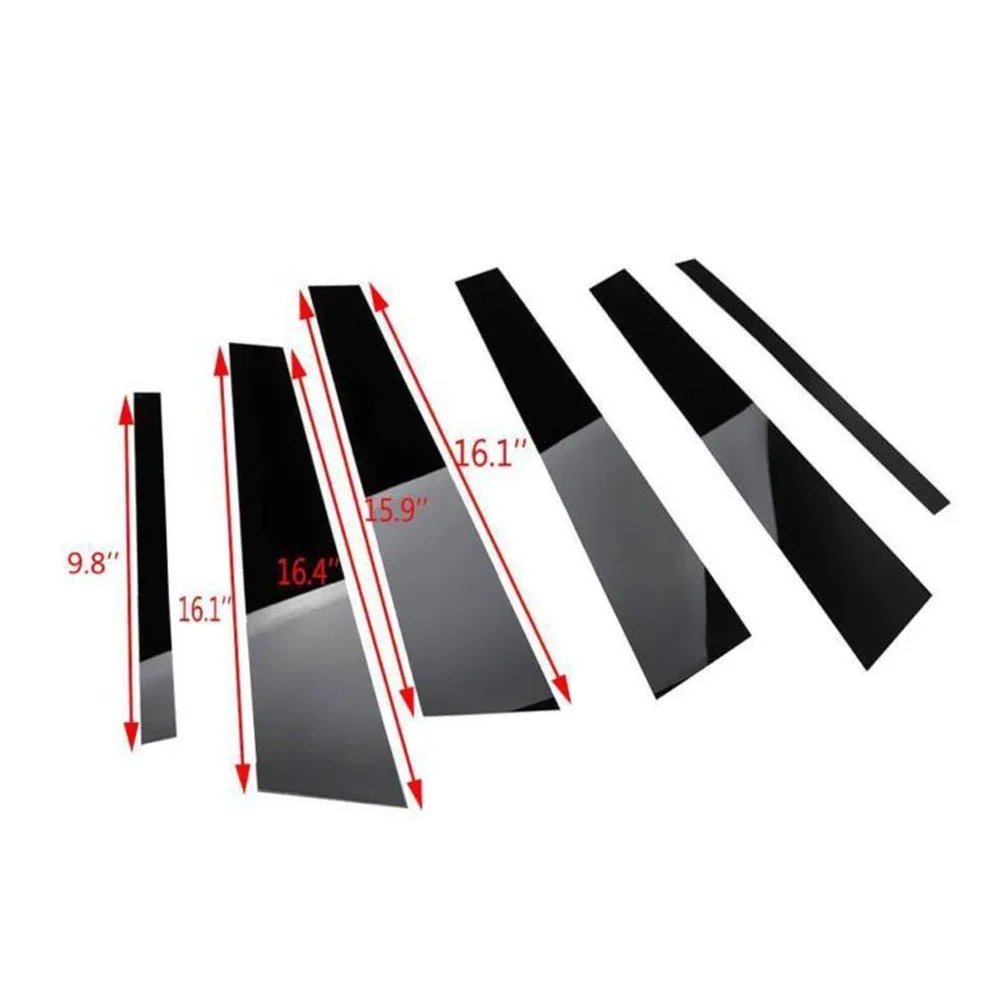 6PCS Fit For Honda Civic Sedan 2006 2007 2008 2009 2010 2011 Mirror Effect Window Pillar Posts Cover Trim Car Accessories