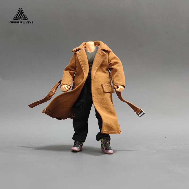 1/18 Scale Long Trench Coat |3.75-Inch Styled Jacket |Figure Clothes for BFS and Dark Source Series |Wire-Shaped BJD Clothing