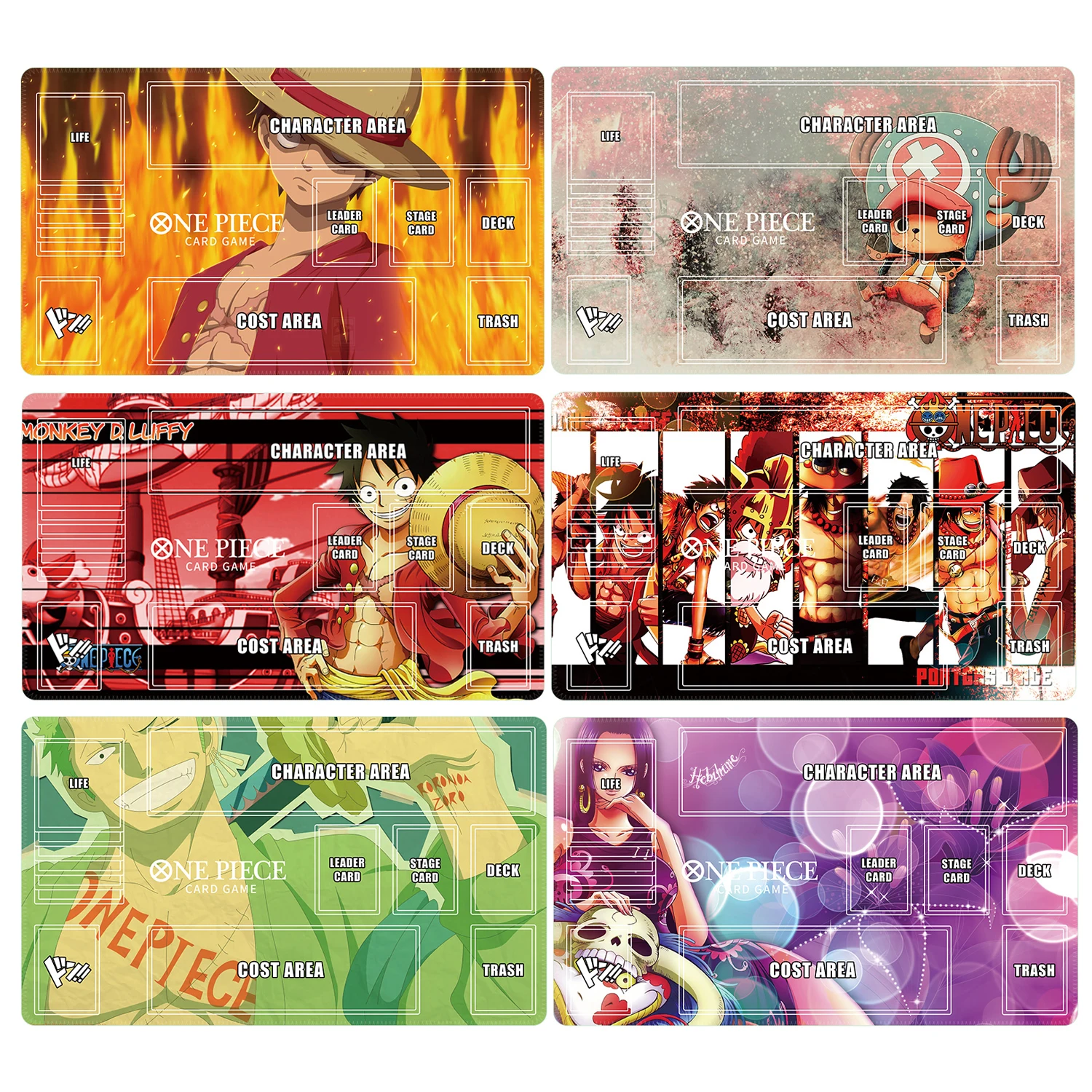 60X35Cm New Cartoon One Piece Opcg Battle Card Table Mat Luffy Ace Roronoa Zoro Single Player Table Mat Cool Gift Toys