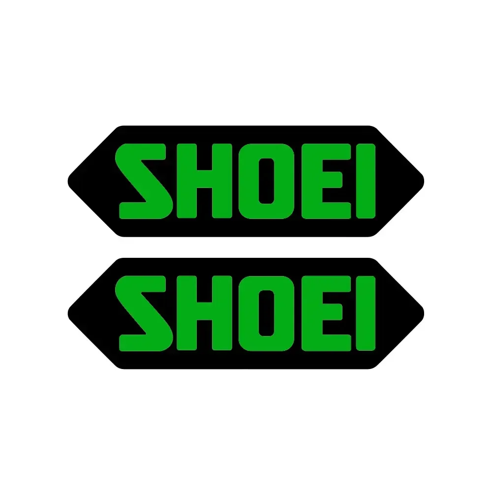 Waterproof 2pcs Shoei Sponsor Racing Logo Vinyl Sticker Decals, Decor Accessories for Motorcycle Fairing, Tank, Fender & Car