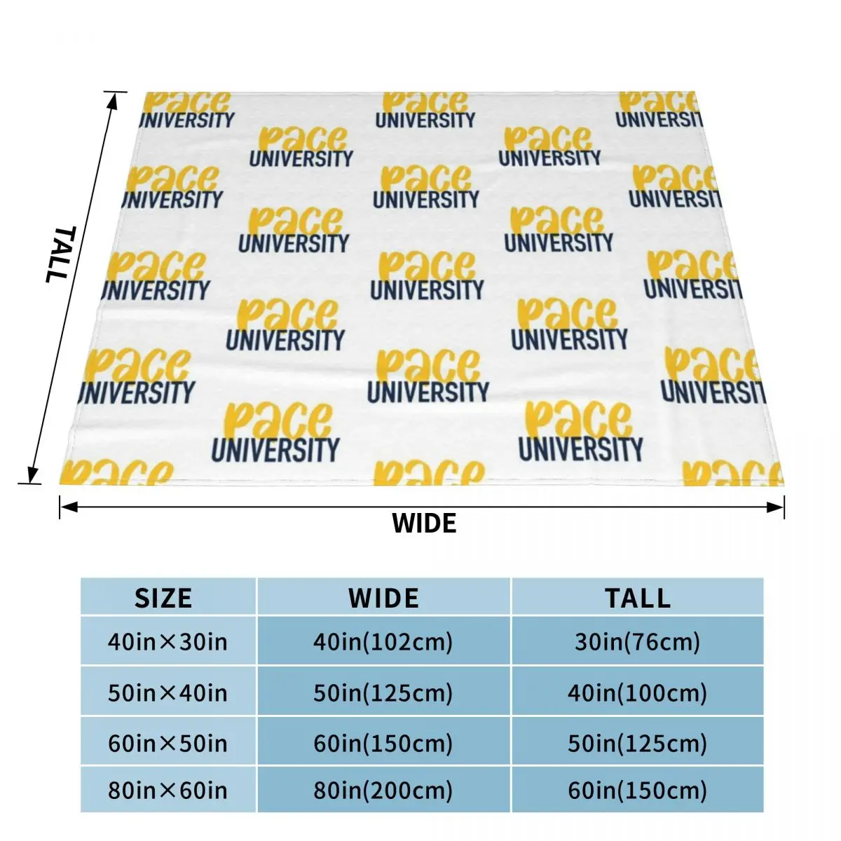 Pace University Throw Blanket Sofas Shaggy Blankets