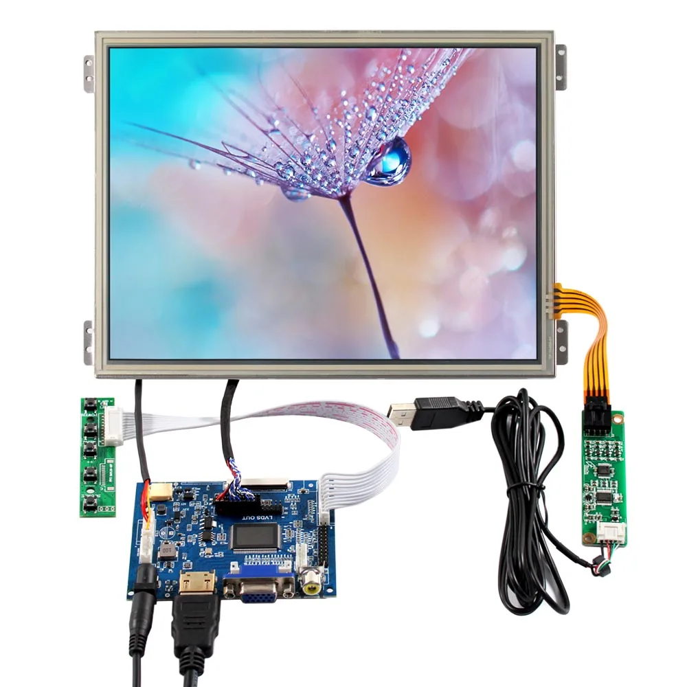 

HDMI VGA AV LCD Controller Board 10.4" VS104T 1024X768 Resistive Touch LCD