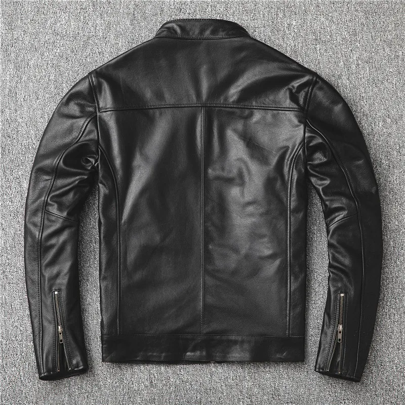 100% Natural Genuine Leather Jacket Men Spring Streetwear Sheepskin Coat Man Motorcycle Leather Jackets