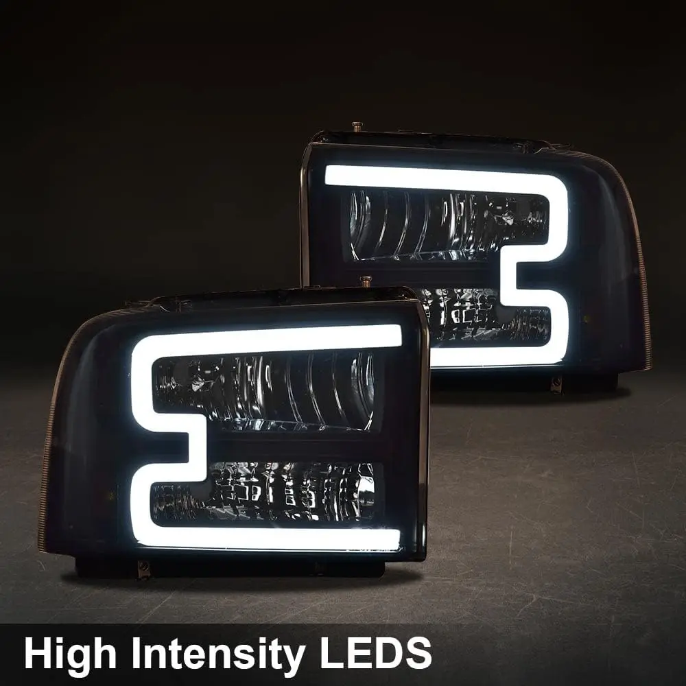 LED Headlights, Compatible with 2005-2007 Ford F250 F350 F450 F550 Super Duty/ 2005 Ford Excursion,(Not Fit Sealed Beam Headligh