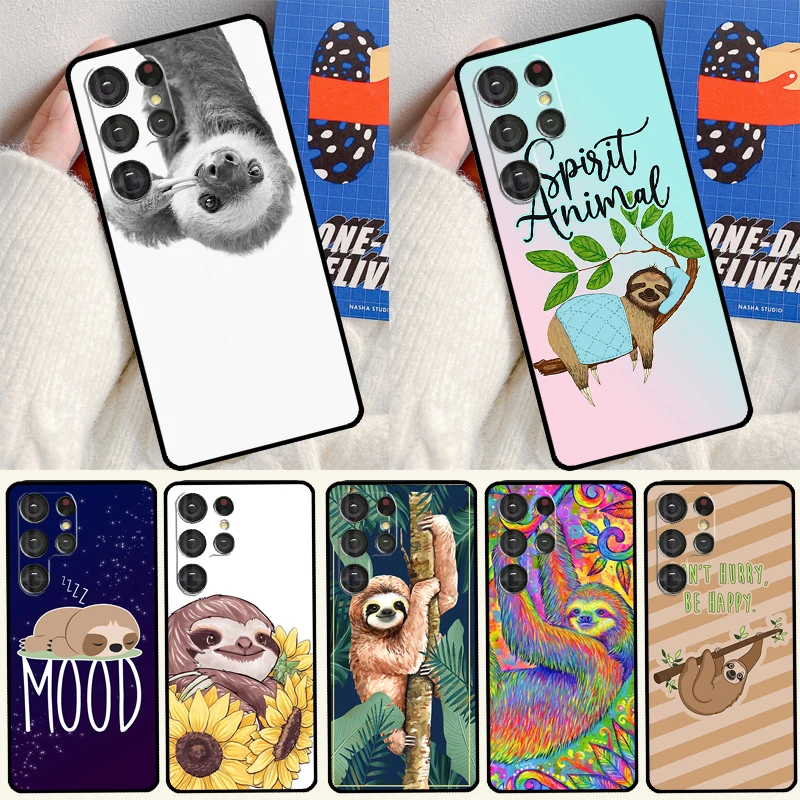 Sloth Phone Case For Samsung Galaxy S23 S22 Ultra Note 20 Note 10 S8 S9 S10 Plus S20 FE S21 Ultra