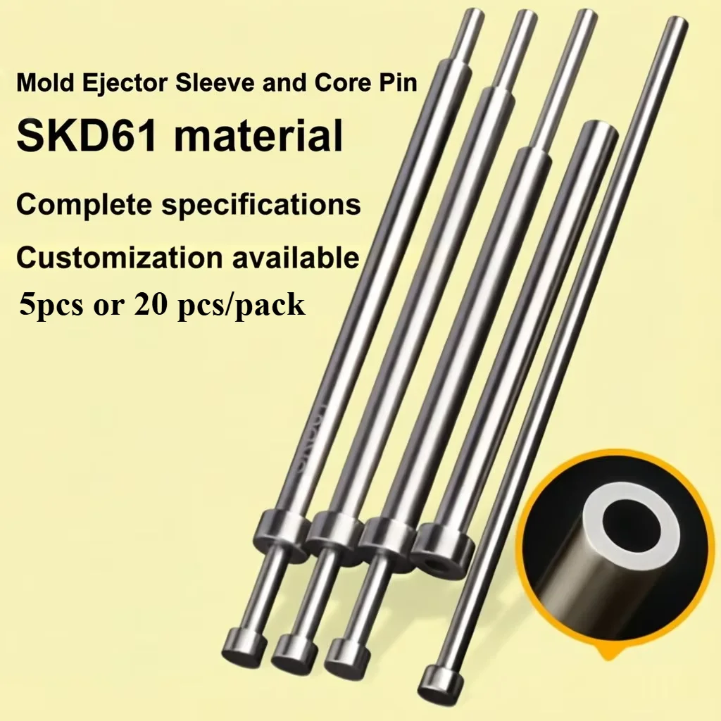 5PCS/20PCS SKD61 Ejector Sleeve Pin Set Precision Mold Accessories HRC48-52 Injection Mold Parts