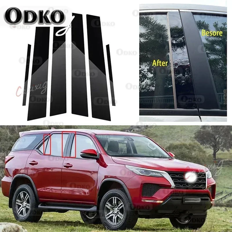 

Car Exterior Door Trim Pillar Posts Molding Cover Stickers for Toyota Fortuner SW4 2016 2017 2018 2019 2020 2021 2022 2023