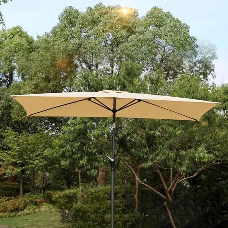 200x300cm Umbrella Rectangular Parasol Cloth Replacement  Canopy Heavy Duty Cantilever Parasol Top for Deck Backyard