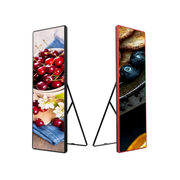 Indoor P2 P4 Smart Mirror LED Advertising Screen 4K Resolution Folding Poster Display with Animation Function and SDK