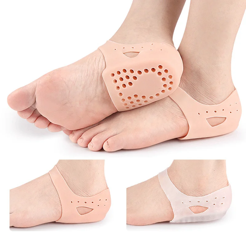 `1/2Pairs Silicone Heel Protectors Metatarsal Pads Forefoot Gel Heel Pad Plantar Fasciitis Foot Pain Relieve Blister Protector