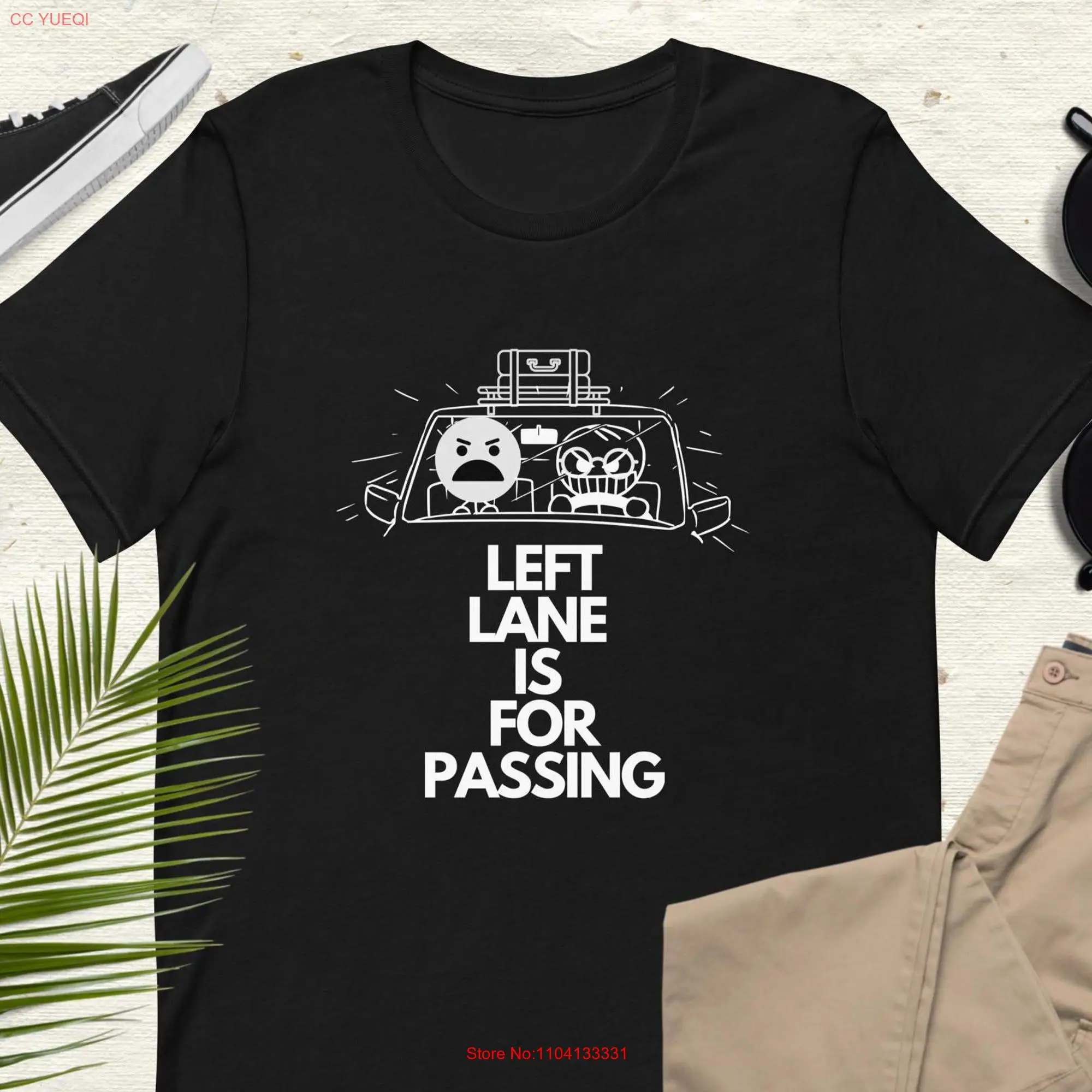 Camiseta divertida para Conductor, camisa de manga larga o corta para amante de los coches, lento en el carril izquierdo, mal tráfico rápido