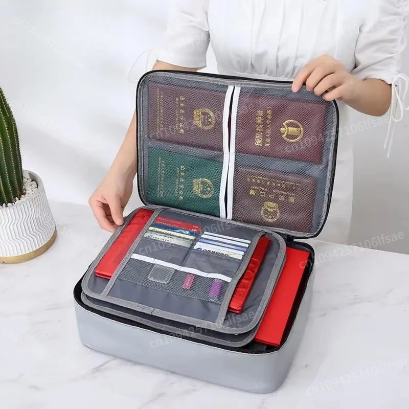 

Fireproof Certificate Storage Bag Important Document Box Passport Holder Waterproof Finishing