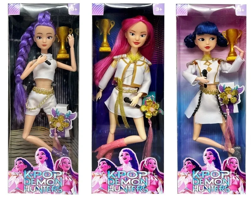 Kpop شيطان الصيادين عمل الشكل لعبة Derpys النمر رومي ميرا زوي سوس موضوع أغنية من أضواء ملونة لمحبي هدايا عيد الميلاد