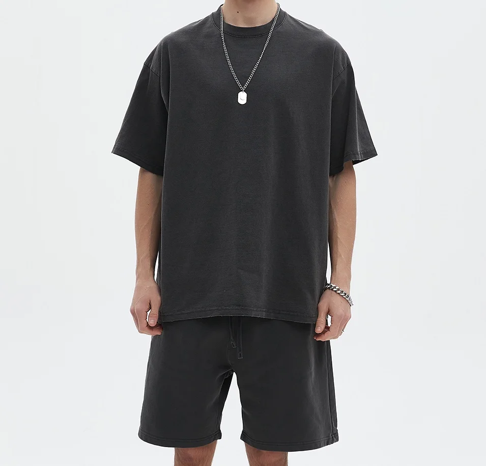 

Oversize Summer 2024 Heavyweight Color Waed ort Sve Lazy Worn High Street Men Women Couple T-irt Artiemaster