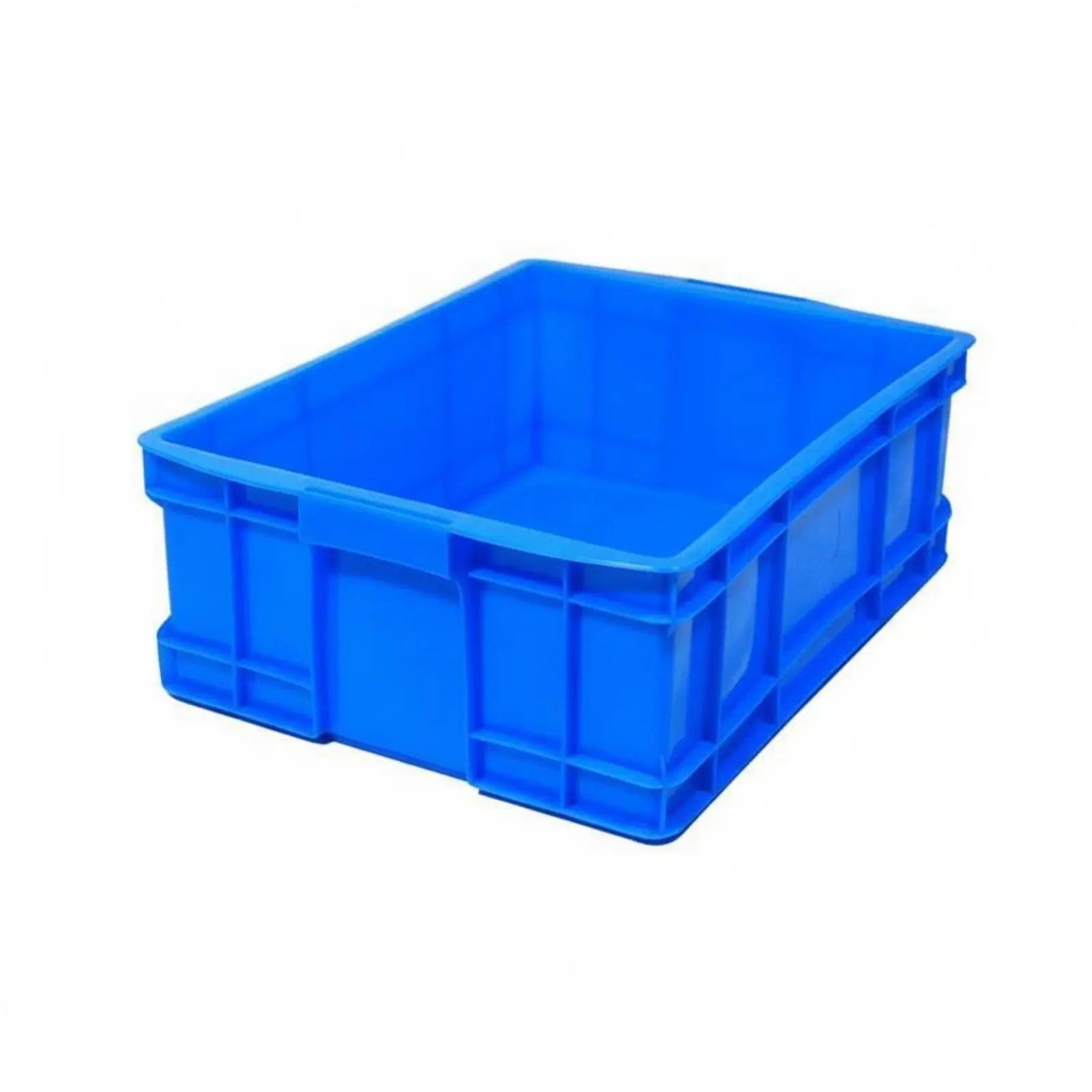 Durable HDPE Transit Crate Plastic Storage Box for Moving Goods Heavy Duty Stacking Container for Warehouse Use