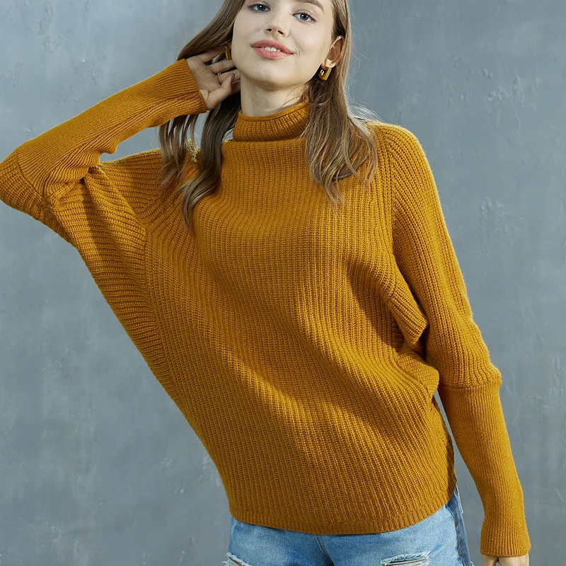 

LINY XIN 2022 Women 100% Merino Wool Fall Winter Warm Cashmere Sweater Women Pullover Oversized Knit Sweaters Fashion Pull Femme