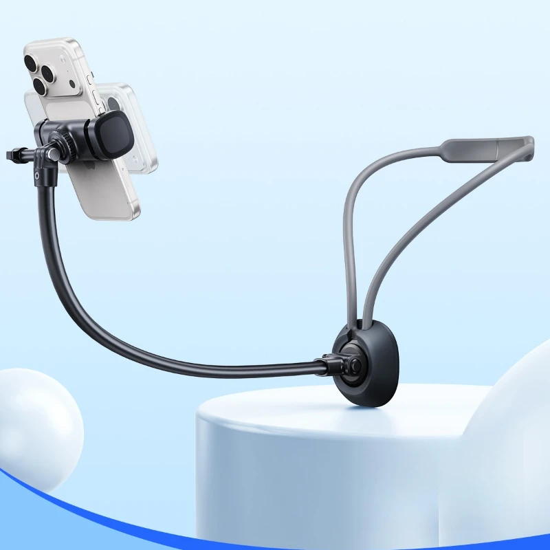 

Oatsbasf ленивый держатель для телефона на шее, подставка, выдвижной подвесной регулируемый зажим для телефона, универсальный кронштейн для iPhone 17, 16, 15, Xiaomi