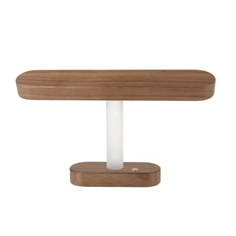 

Дисплей для ювелирных изделий из орехового дерева, ночник - 3-цветный перезаряжаемый USB-держатель для часов с регулируемой яркостью, прикроватный декор