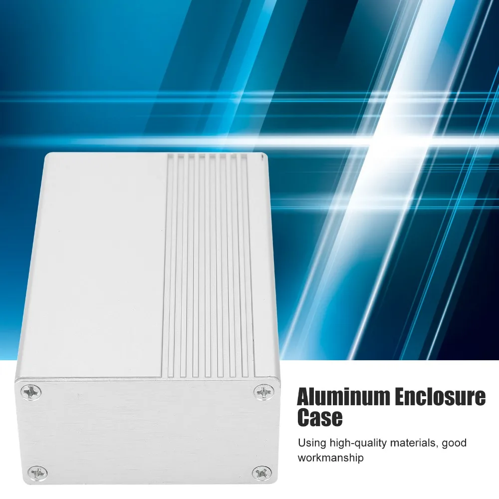 Aluminum Alloy Project Box Dust proof Waterproof 100x65x35mm PCB Instrument Box Split Type Sliding Extrusion