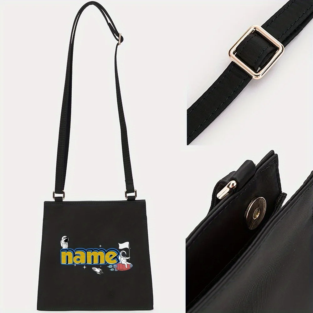 Personalized Customization Name Women's Fashionable Crossbody Bag Shoulder Bag Commuting Storage Bag Cartoon Pattern