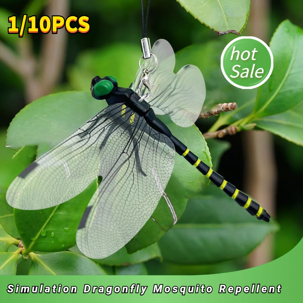 1/10pcs Simulation Dragonfly Mosquito Repellent Mini Dragonfly Ornament Simulation Dragonfly Animal Model For Outdoor GardenFarm