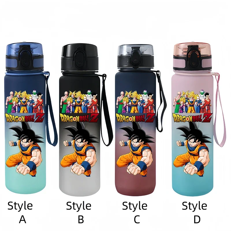 650ml Dragon Ball Water Bottle Son Goku Super Saiyan Large Capacity Drinking Cup Portable Outdoor Sports Water Cup Holiday Gifts