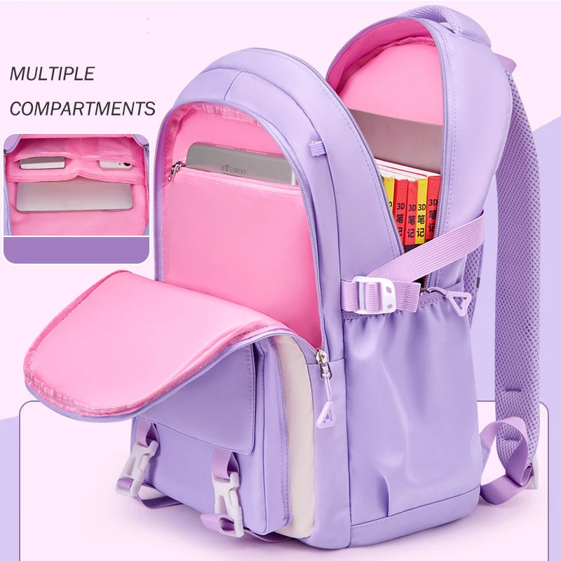 Middle Student School Bags for Girls Primary School Orthopedic Backpack Kids New