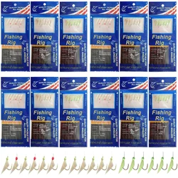 200Packs Fishing Lure Rigs Bait Jigs Hooks Fishing Bait Rigs With Swivel Snap String Hooks For Freshwater Saltwater